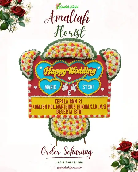 Papan Bunga Pernikahan Sidomulyo Barat